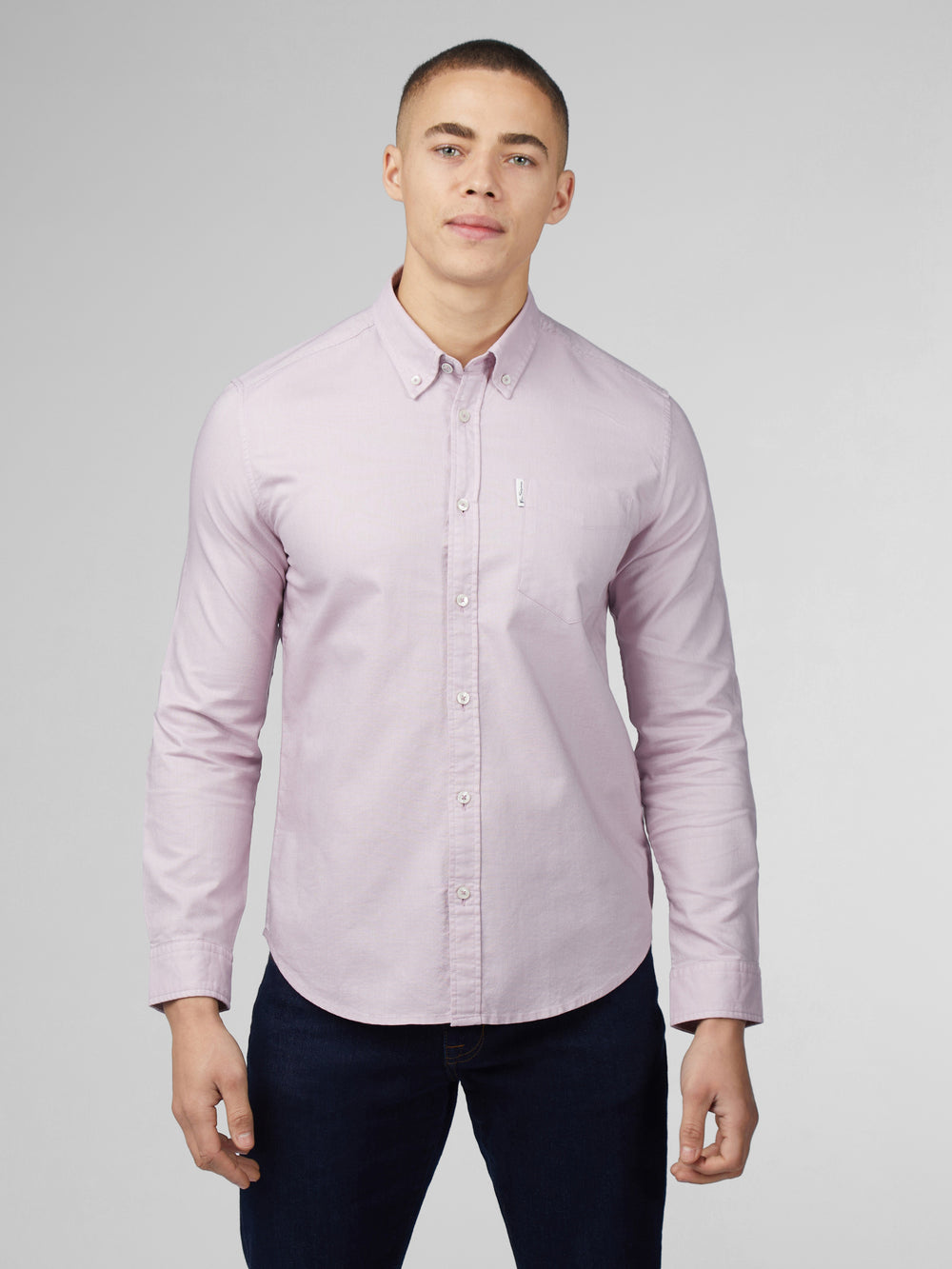 Camisas Ben Sherman Signature Oxford Long Sleeve Roxo | BIHJ56824