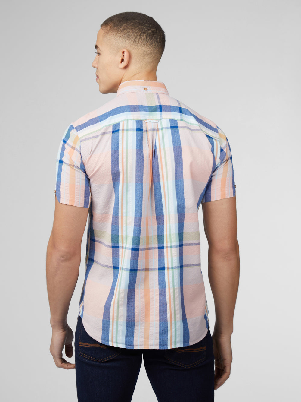 Camisas Ben Sherman Signature Seersucker Check Rosa | IZJH76230