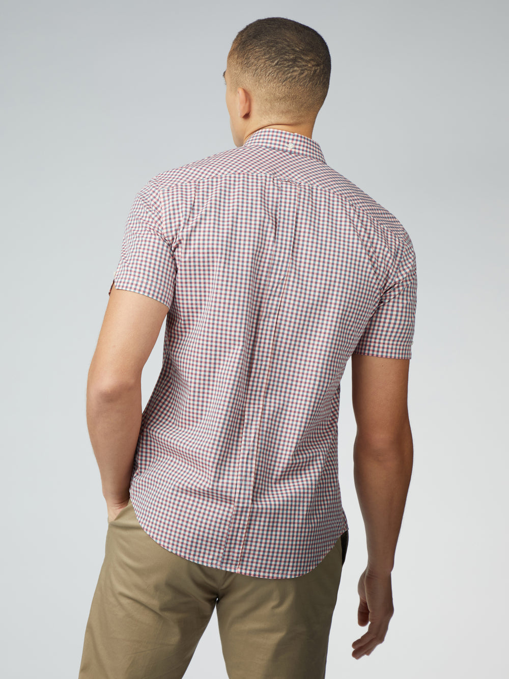 Camisas Ben Sherman Signature Short Sleeve Gingham Vermelhas Branco | GISP90456