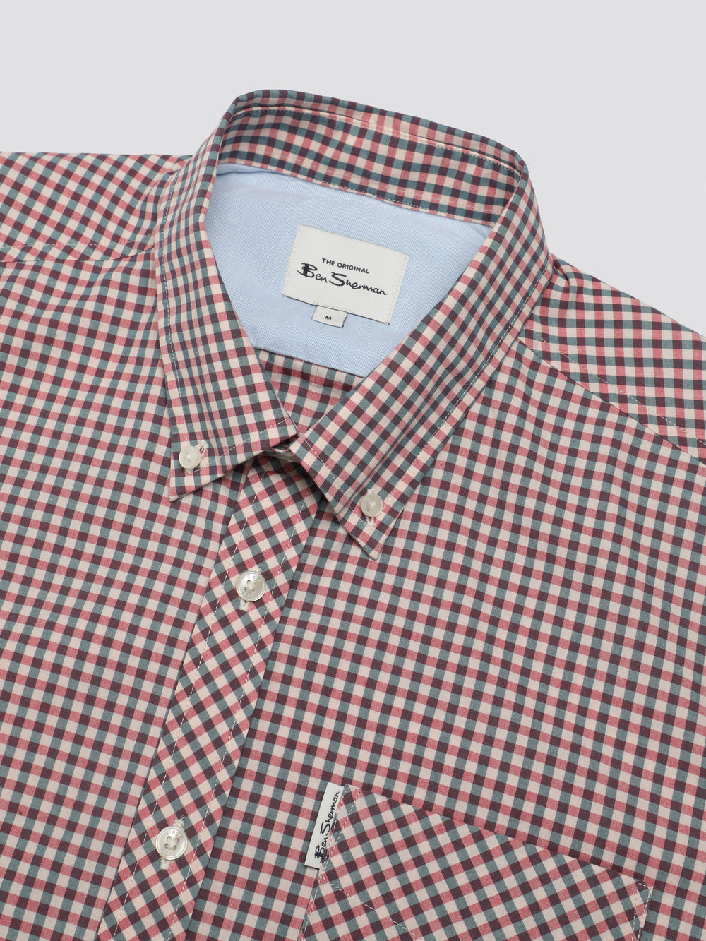 Camisas Ben Sherman Signature Short Sleeve Gingham Vermelhas Branco | GISP90456