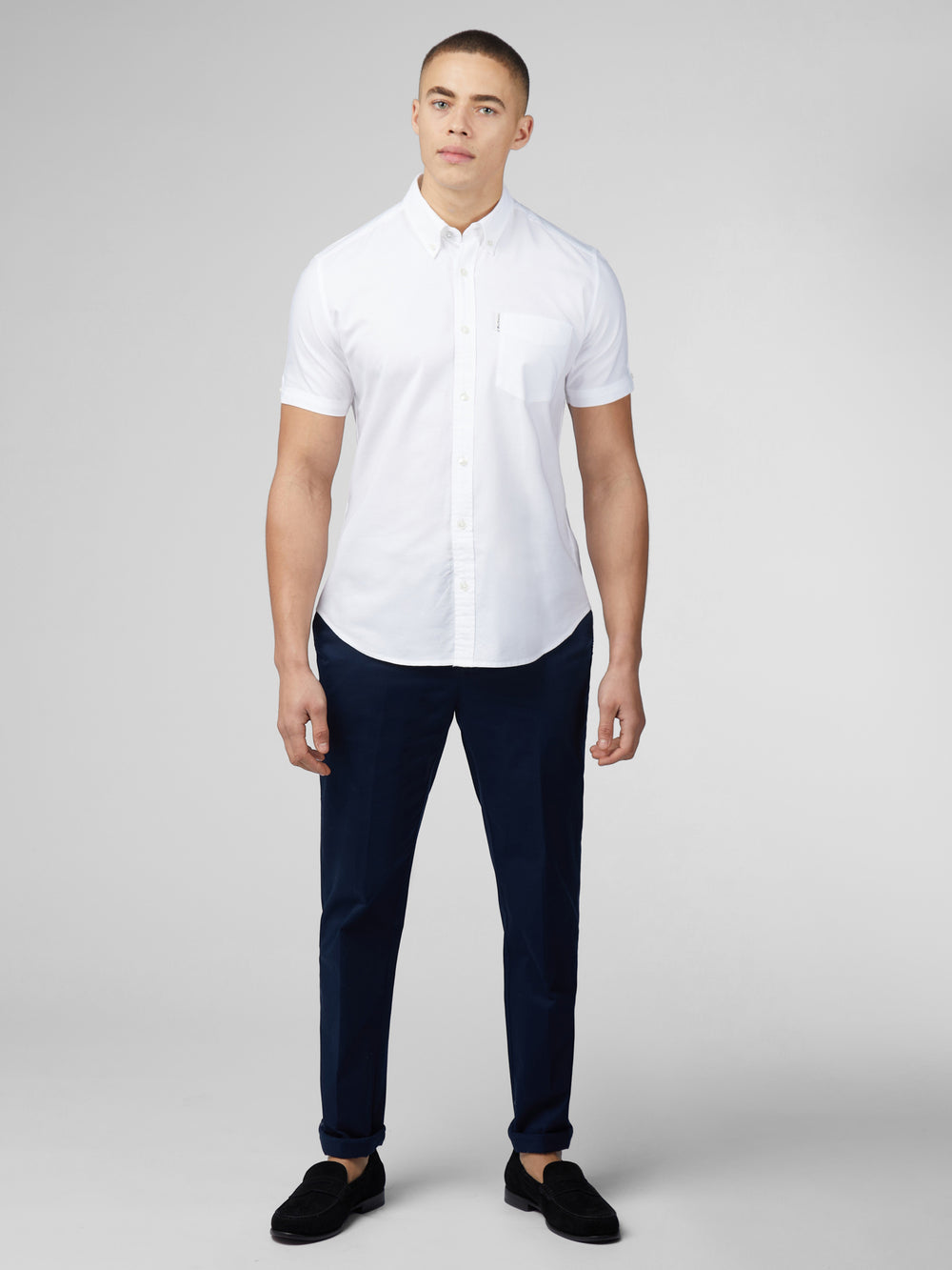 Camisas Ben Sherman Signature Short Sleeve Oxford Branco | PNJF21053