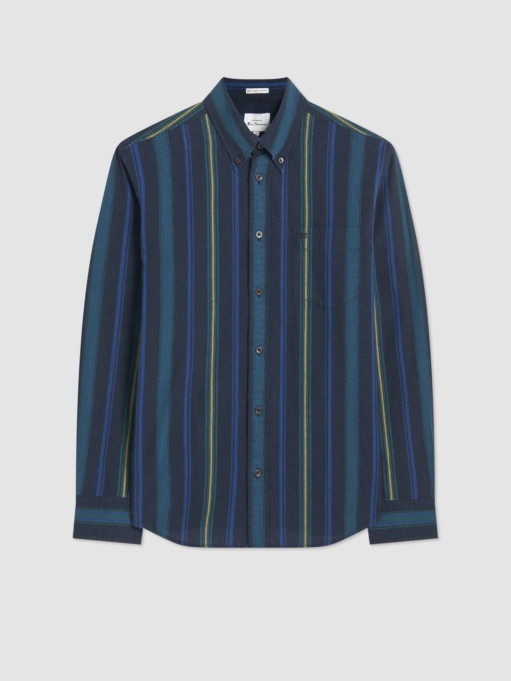 Camisas Ben Sherman Signature Striped Oxford Verdes | JKUA28716