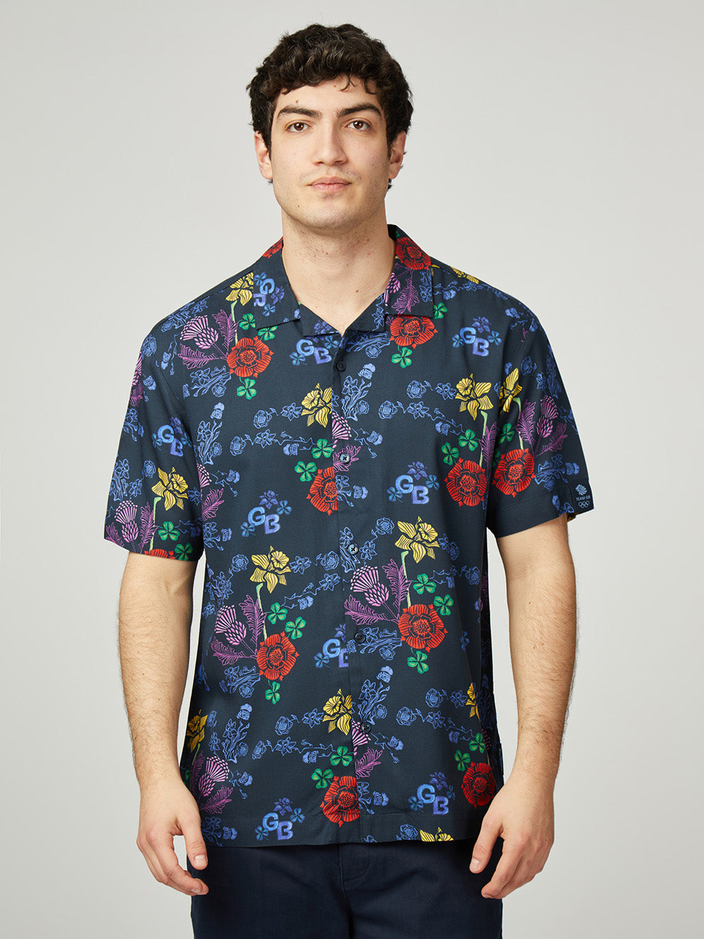 Camisas Ben Sherman Team GB Floral Azul Marinho | XIJQ73580