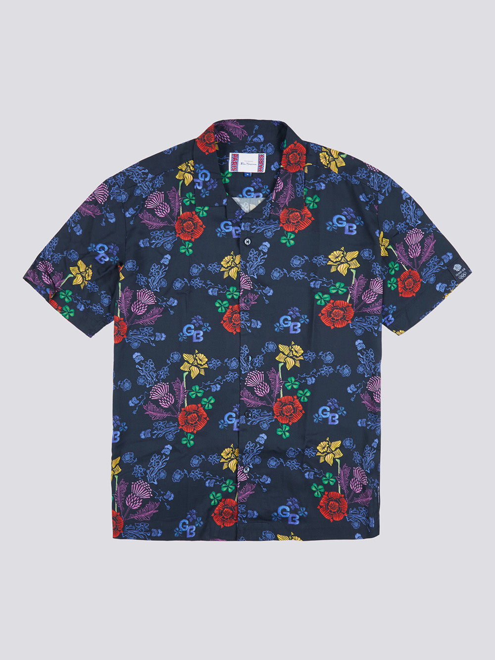 Camisas Ben Sherman Team GB Floral Azul Marinho | XIJQ73580