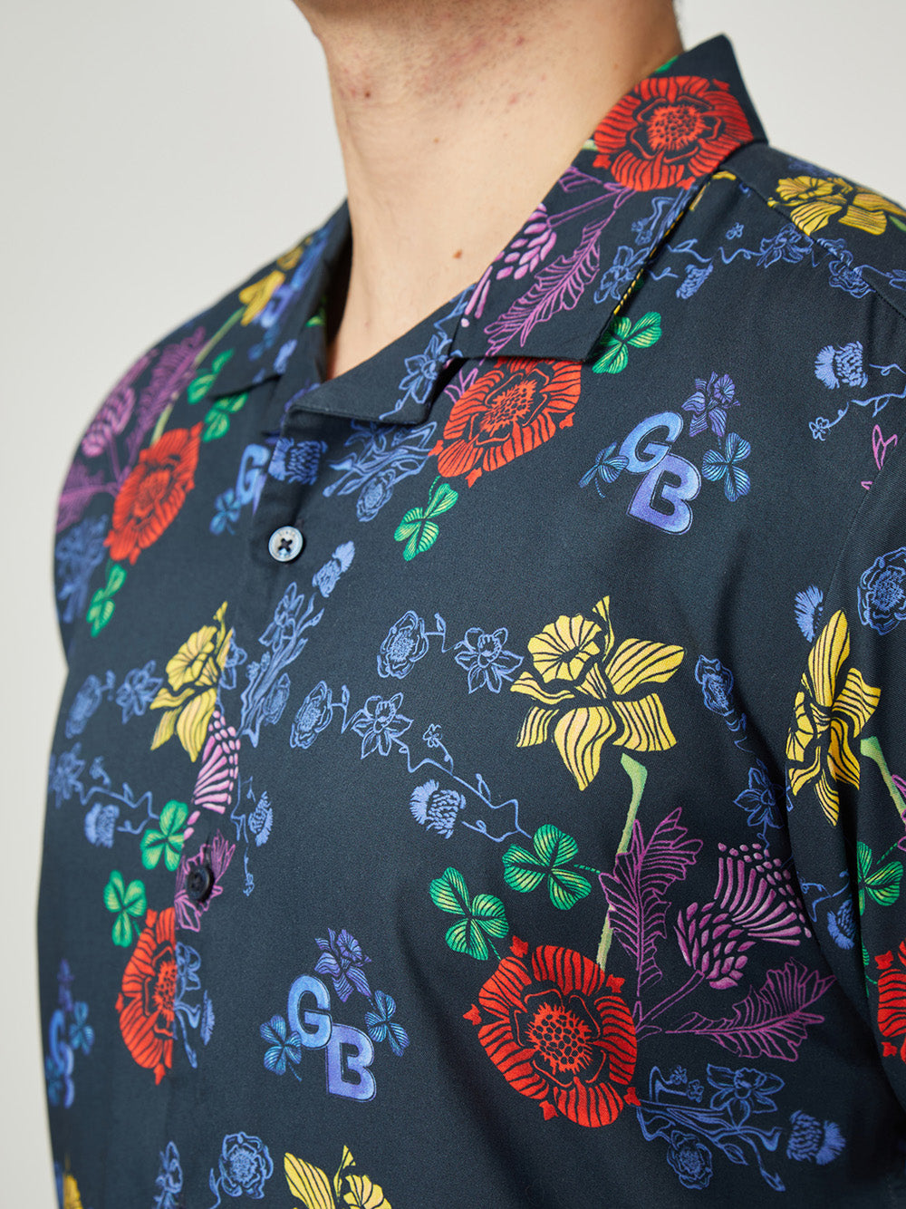 Camisas Ben Sherman Team GB Floral Azul Marinho | XIJQ73580