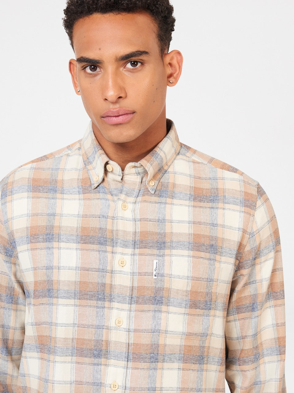 Camisas Ben Sherman Twisted Yarn Check Marrom | BYAS16405