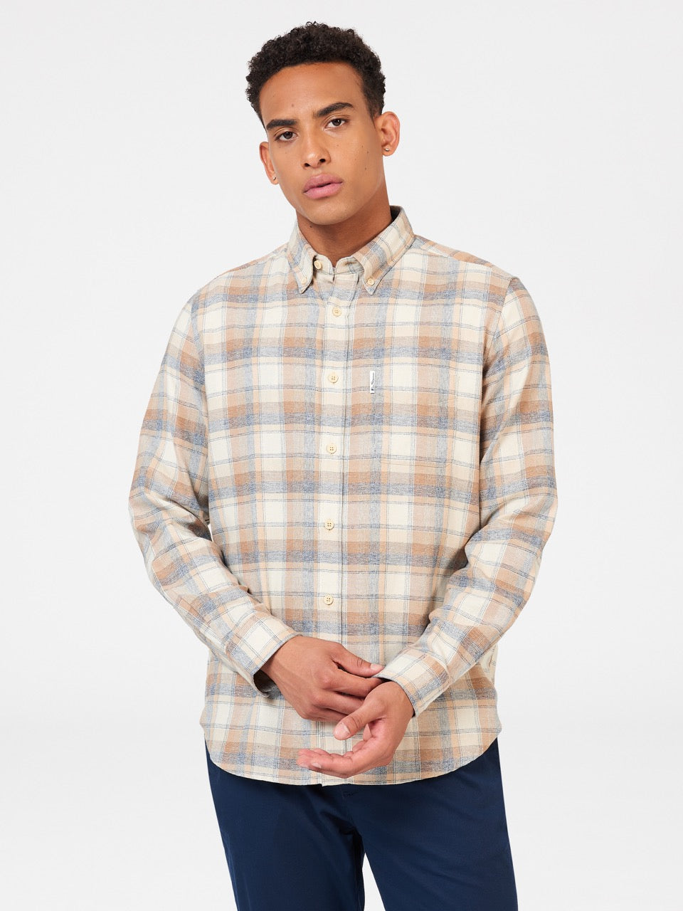 Camisas Ben Sherman Twisted Yarn Check Marrom | BYAS16405