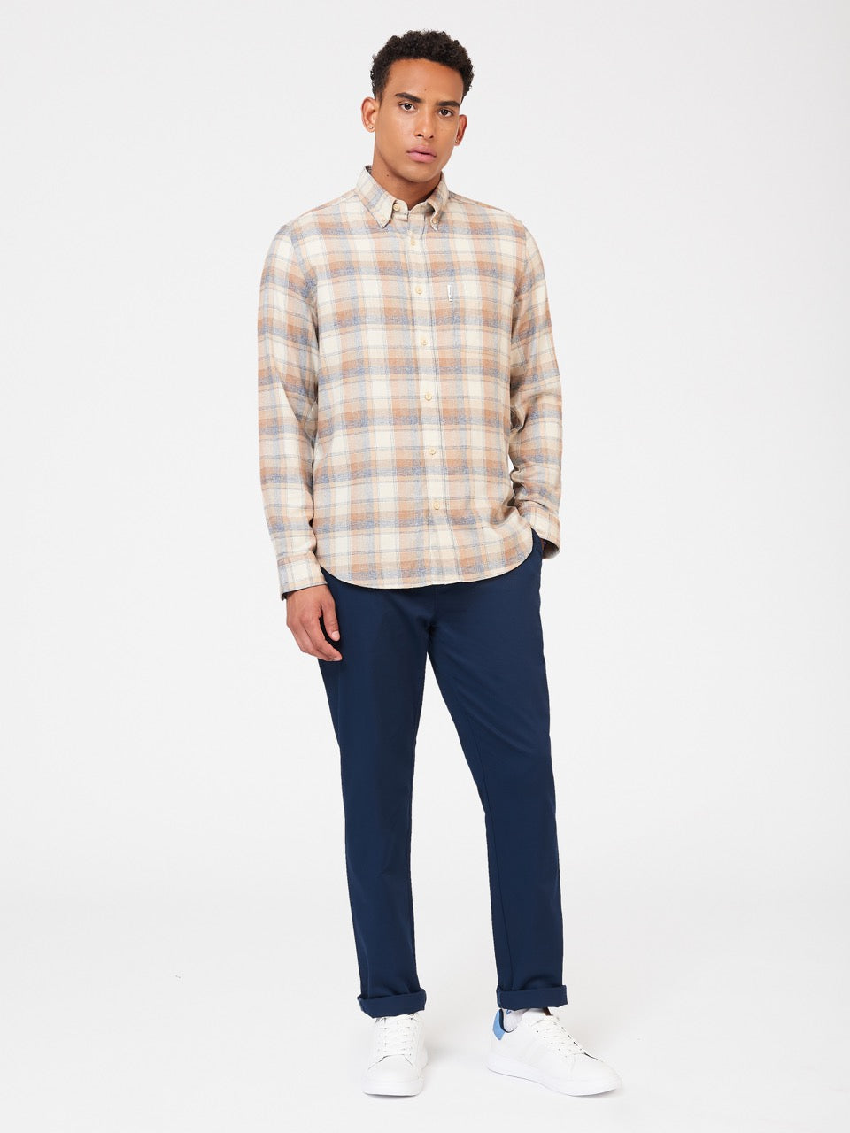 Camisas Ben Sherman Twisted Yarn Check Marrom | BYAS16405