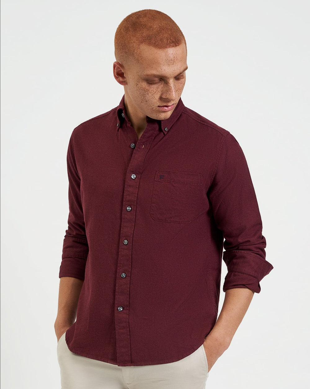 Camisas Ben Sherman Uniform Flannel Bordeaux Azul Marinho Bege | BUXD39710