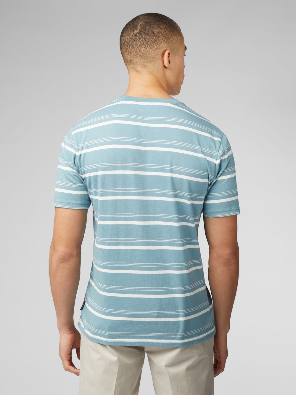 Camiseta Ben Sherman Fine Stripe Azuis | THZF80925