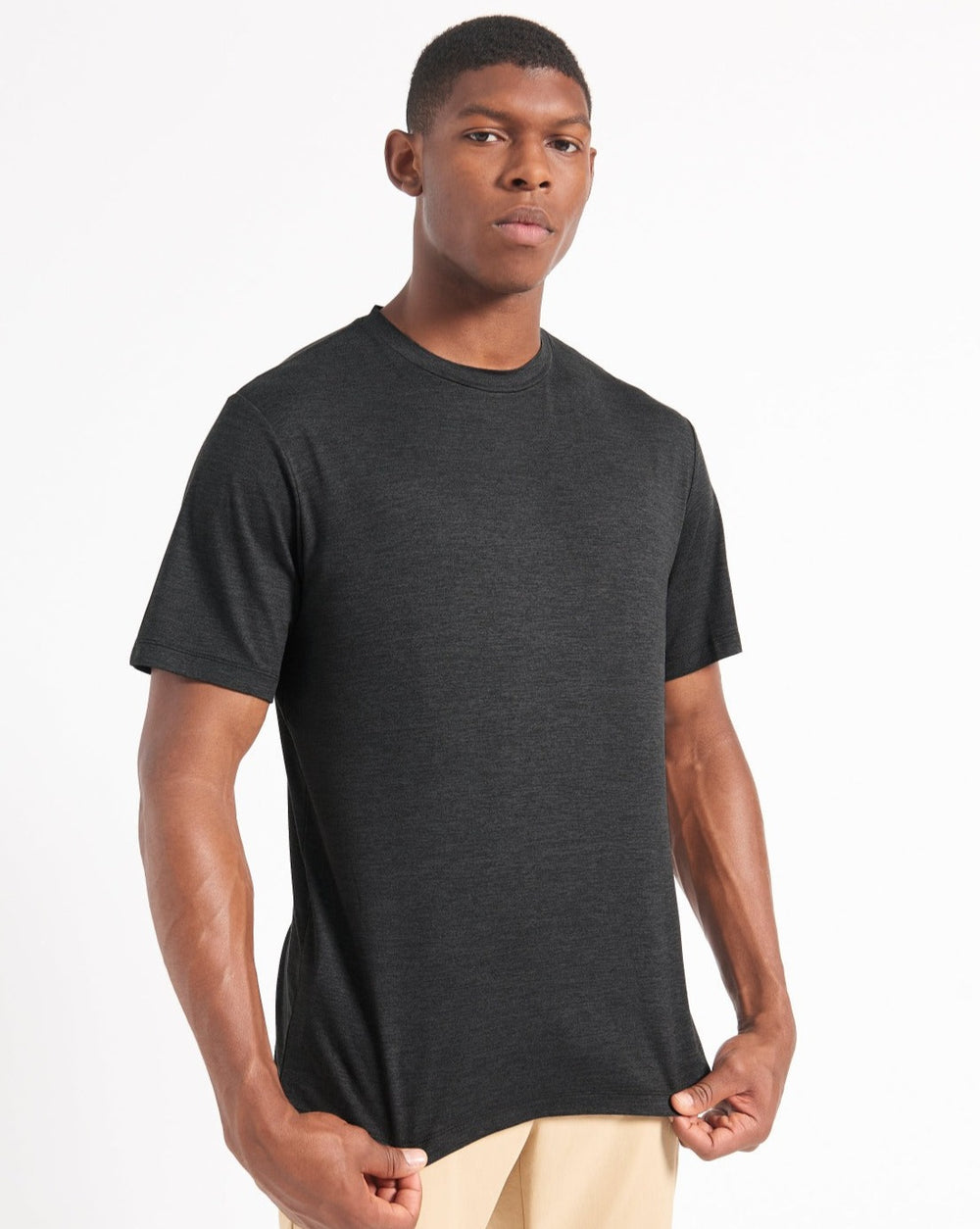 Camiseta Ben Sherman Performance Stretch Marl Pretas | BVCJ20378