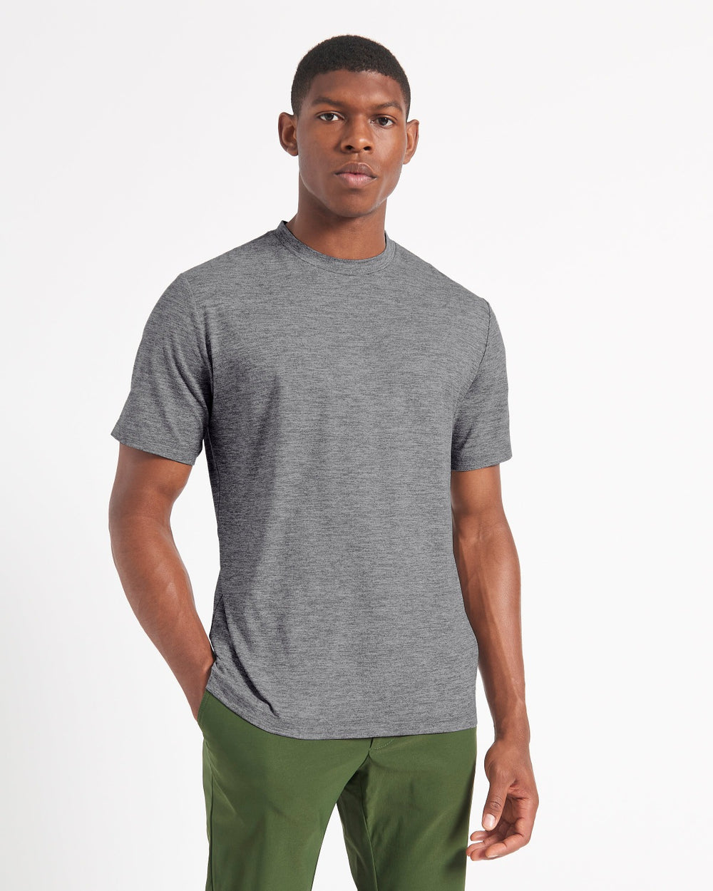 Camiseta Ben Sherman Performance Stretch Marl Cinzentas | QTAU68120