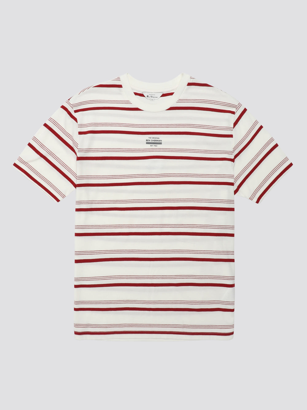 Camiseta Ben Sherman Signature Fine Stripe Branco | JZIL45719