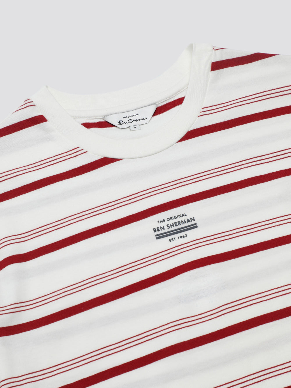 Camiseta Ben Sherman Signature Fine Stripe Branco | JZIL45719