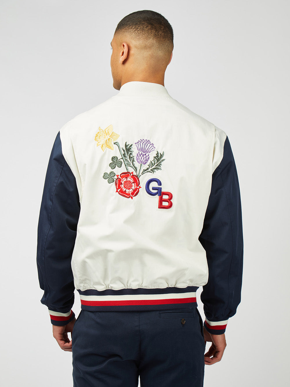 Casacos Ben Sherman Team GB Commercial Bomber Branco | OIUZ47520