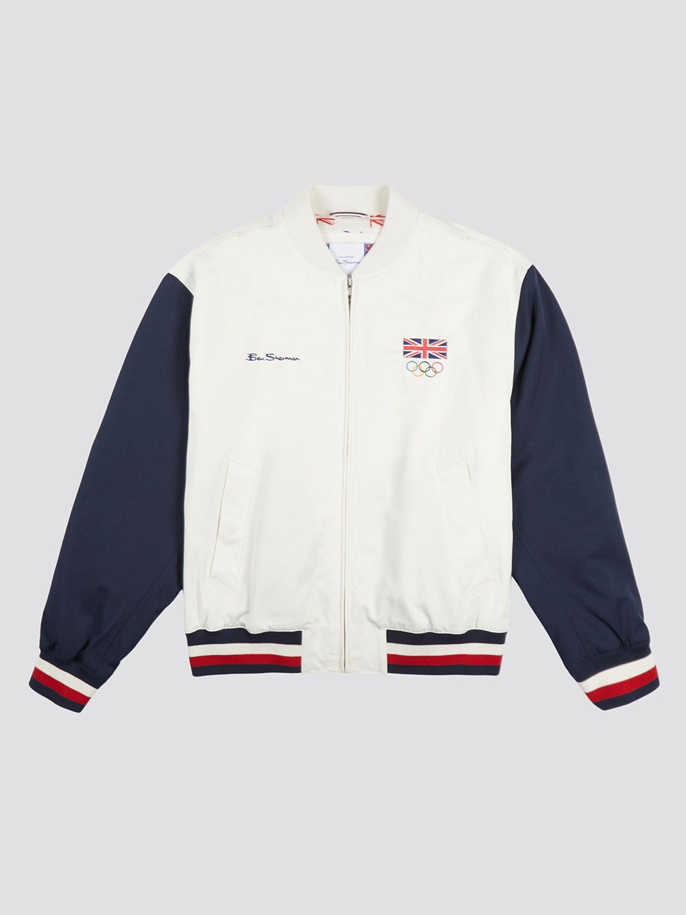 Casacos Ben Sherman Team GB Commercial Bomber Branco | OIUZ47520