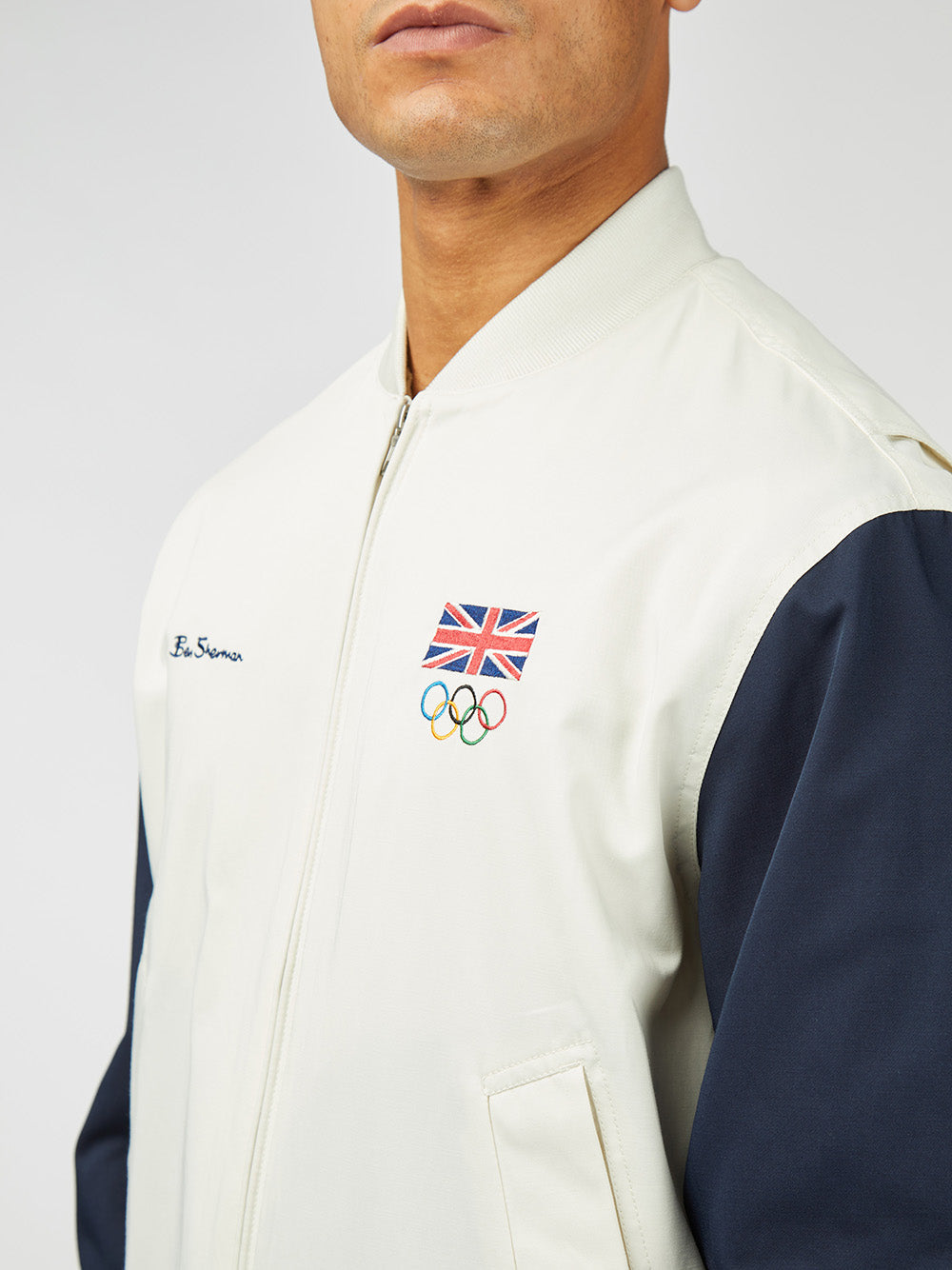 Casacos Ben Sherman Team GB Commercial Bomber Branco | OIUZ47520