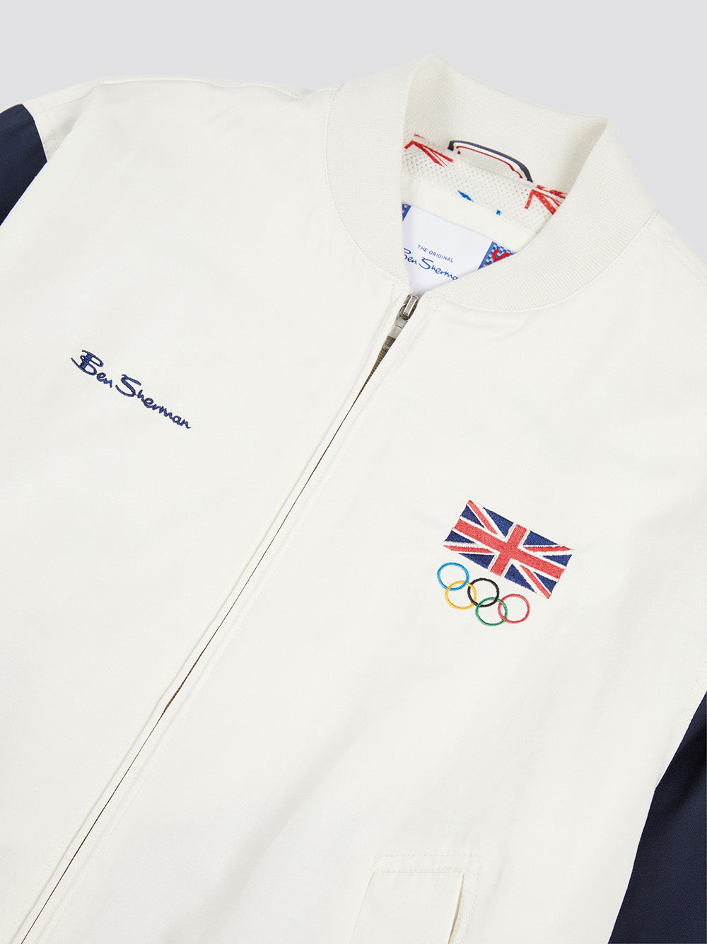 Casacos Ben Sherman Team GB Commercial Bomber Branco | OIUZ47520