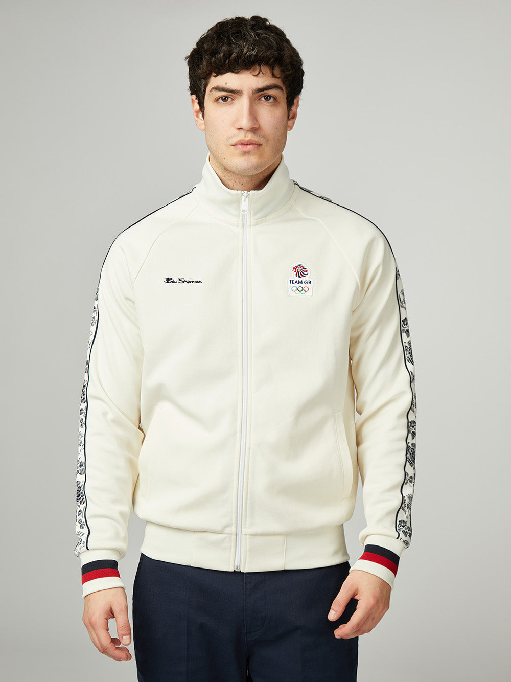 Casacos Ben Sherman Team GB Taped Track Top Branco | SLVR54389