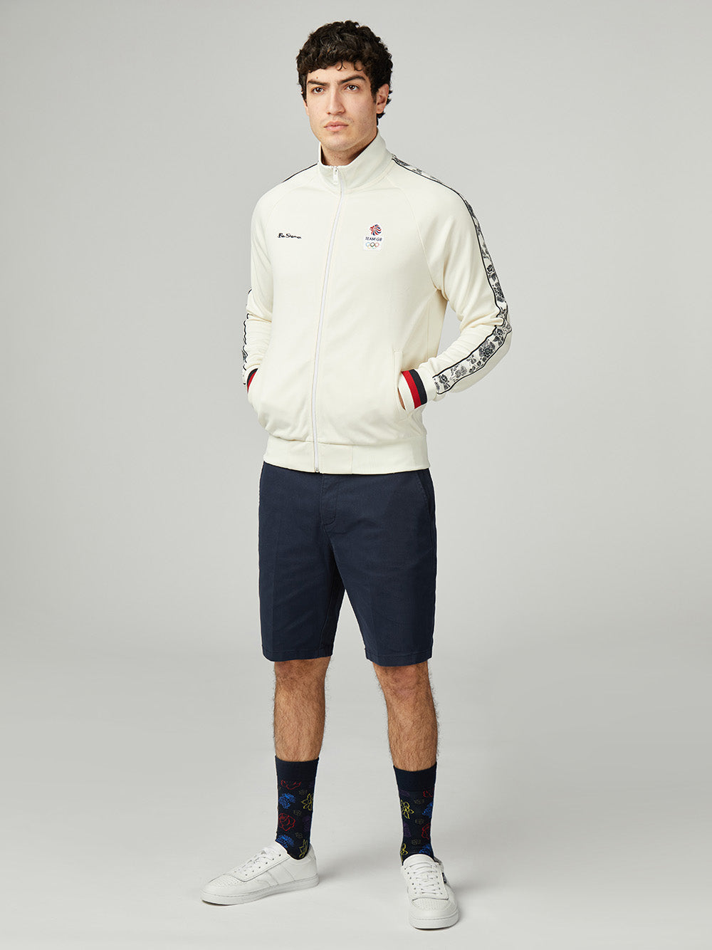 Casacos Ben Sherman Team GB Taped Track Top Branco | SLVR54389