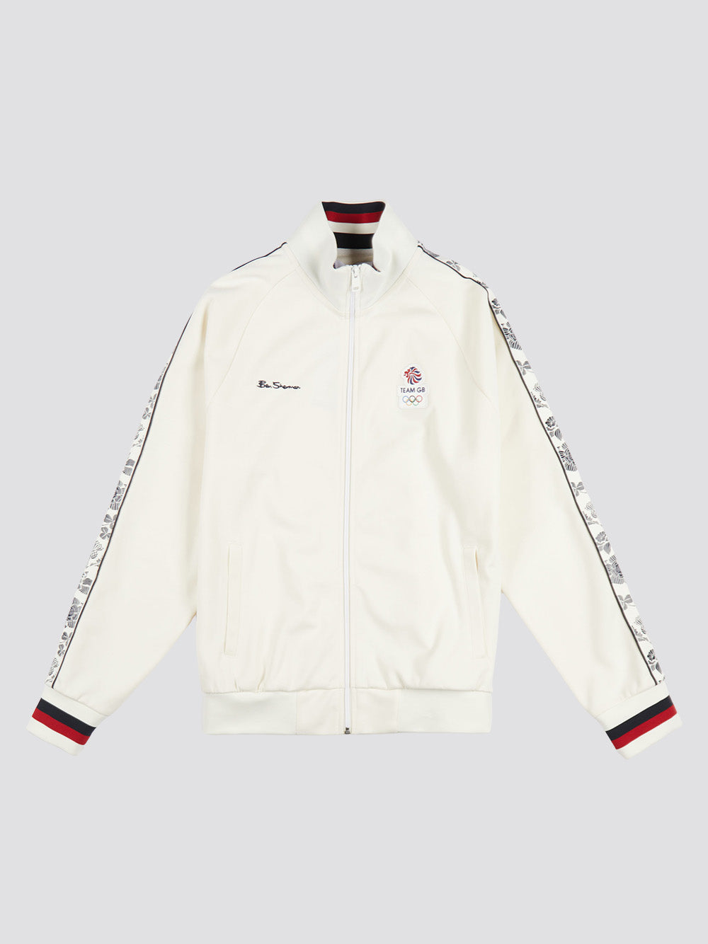 Casacos Ben Sherman Team GB Taped Track Top Branco | SLVR54389