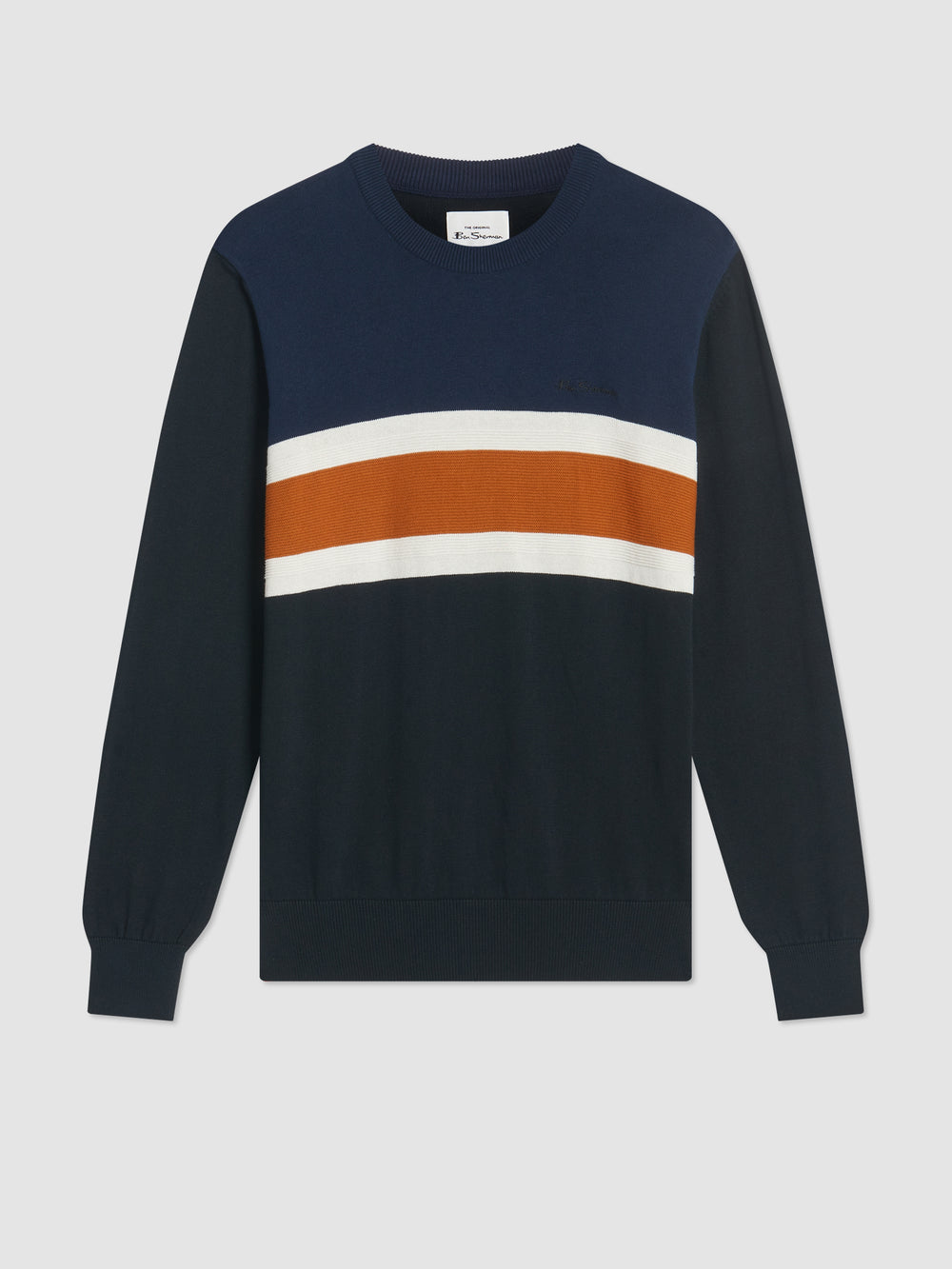 Knitwear Ben Sherman Chest Stripe Crewneck Pretas | RCVH34807