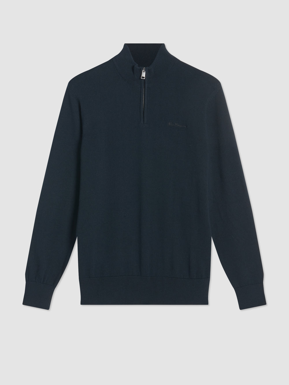 Knitwear Ben Sherman Merino Half-Zip Pretas | JOIQ71405