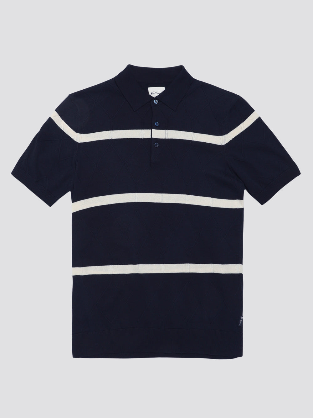 Knitwear Ben Sherman Signature Argyle Stripe Polo Azul Marinho | PVBJ03295