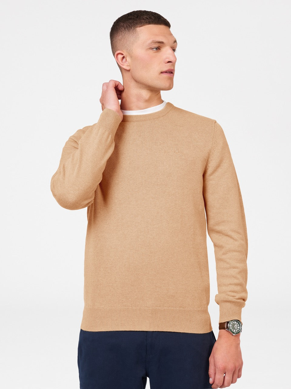 Knitwear Ben Sherman Signature Crewneck Cinzentas | JIKY47936