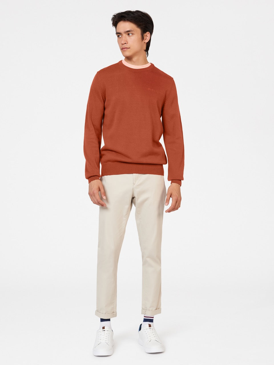 Knitwear Ben Sherman Signature Crewneck Laranja | KNCW69357