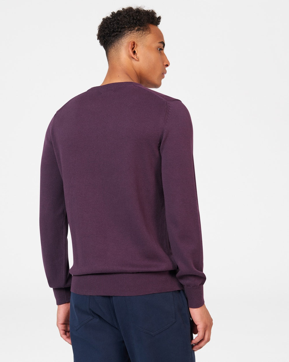 Knitwear Ben Sherman Signature Crewneck Roxo | YCFN28960