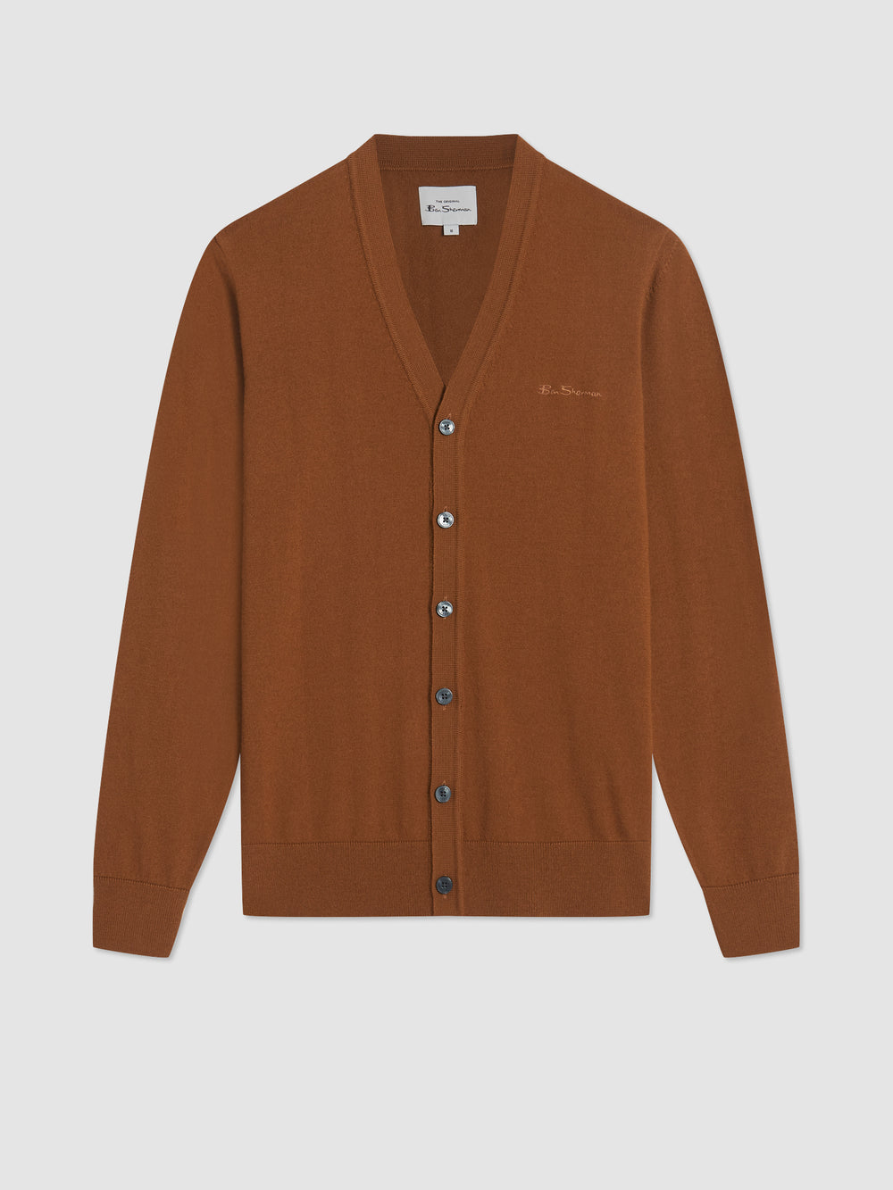 Knitwear Ben Sherman Signature Merino Cardigan Marrom | SZVJ38790