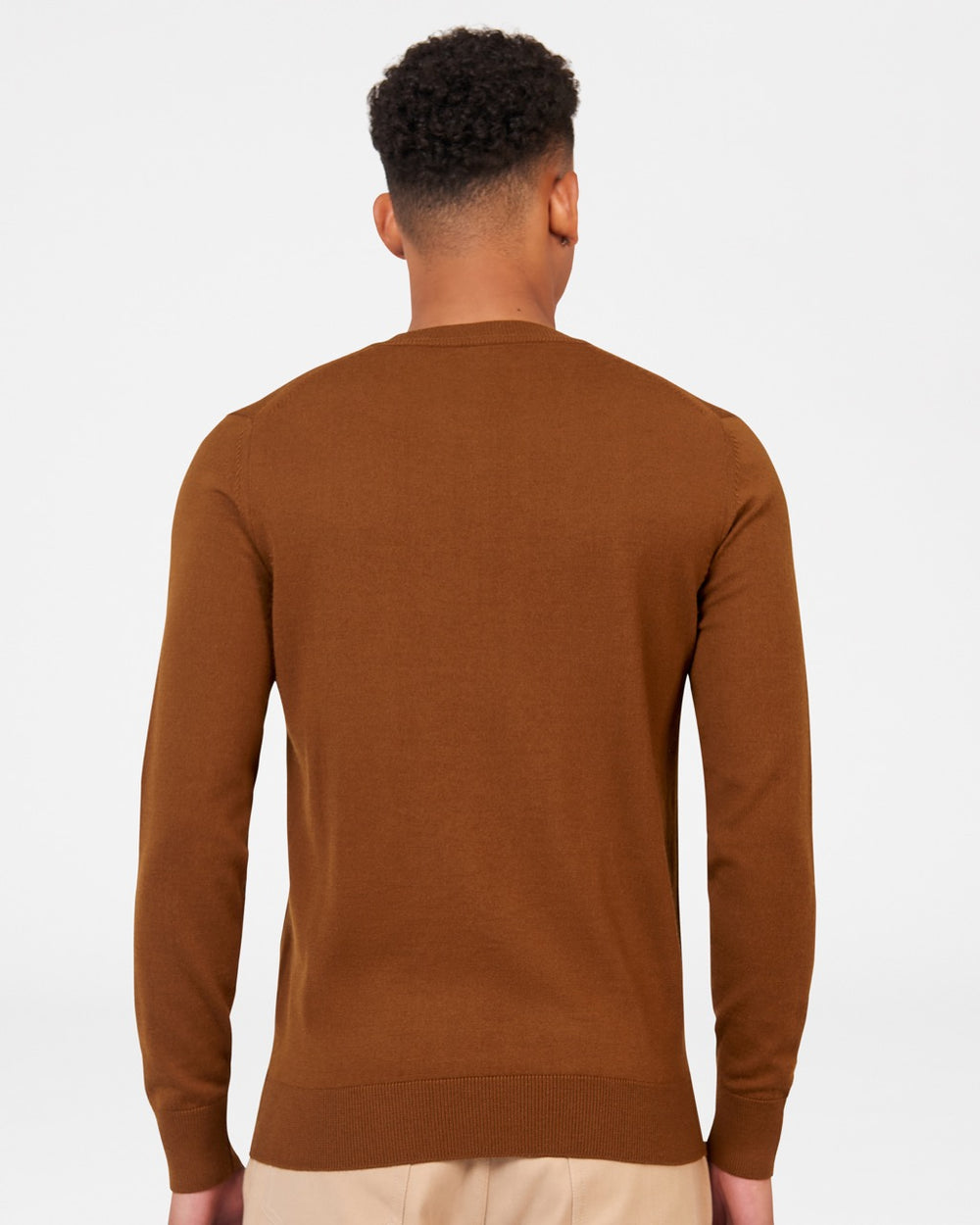 Knitwear Ben Sherman Signature Merino Crewneck Marrom | ABMG09513