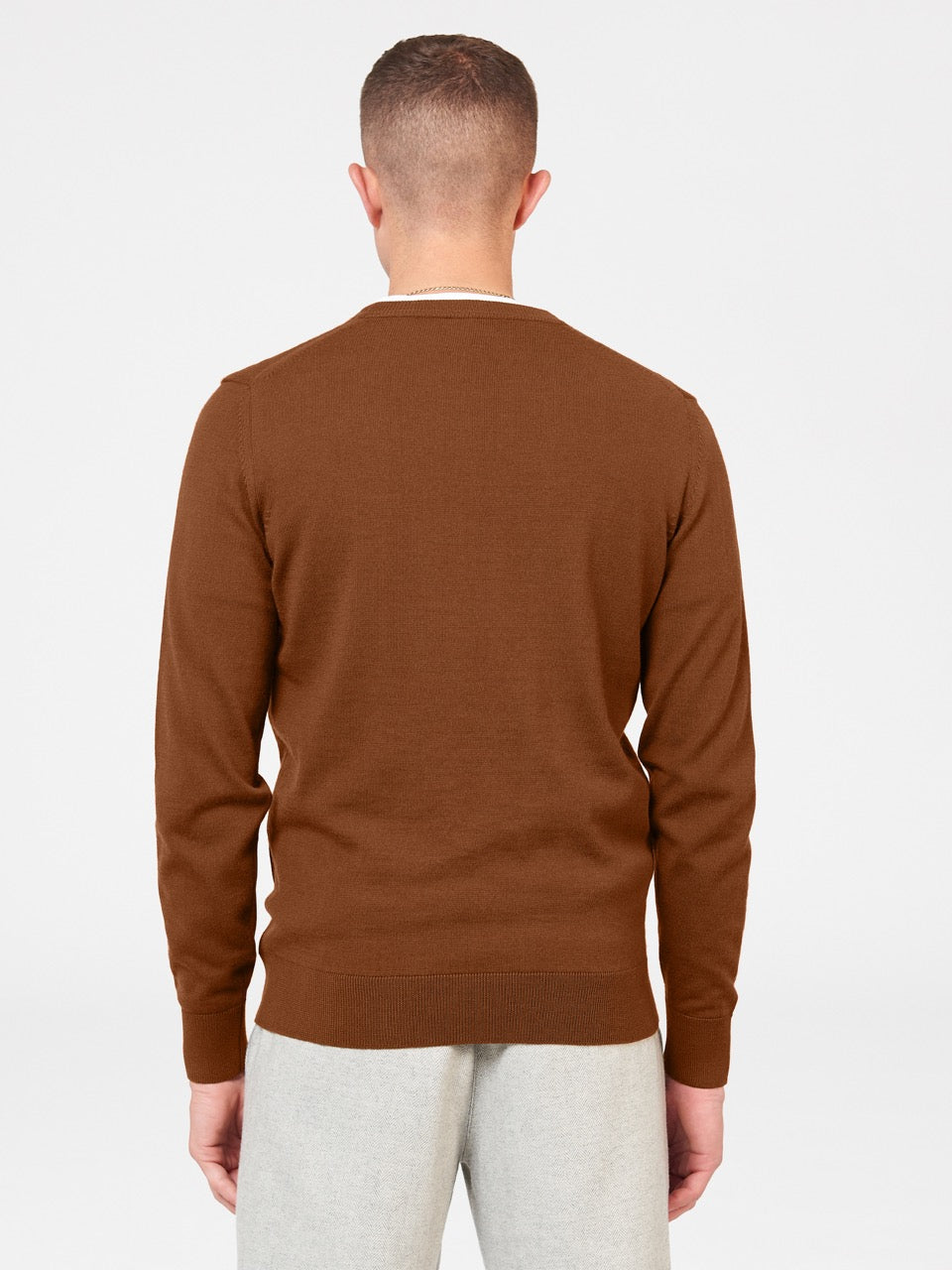 Knitwear Ben Sherman Signature Merino Crewneck Marrom | ABMG09513