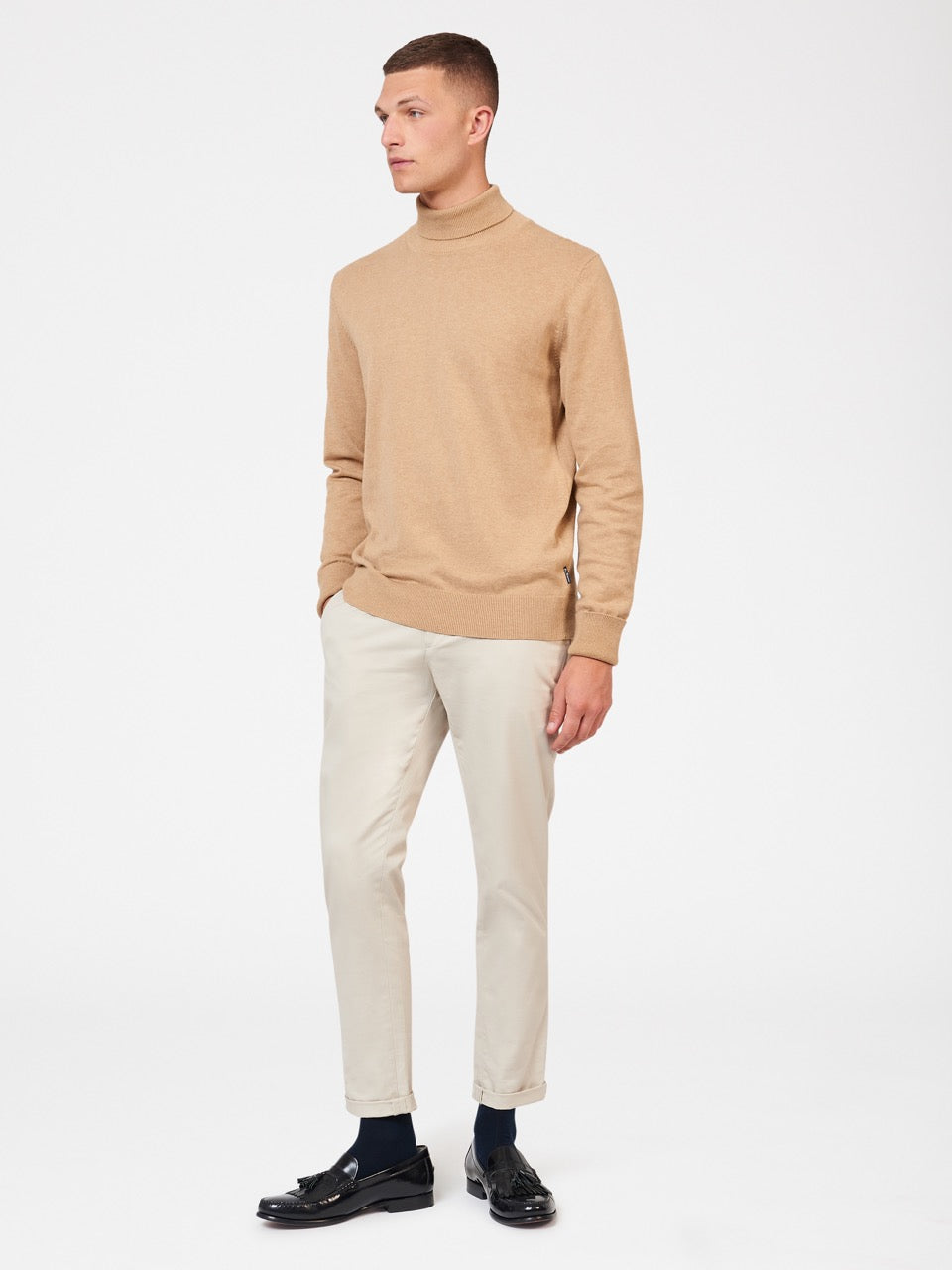 Knitwear Ben Sherman Signature Roll Neck Cinzentas | CLWX17824