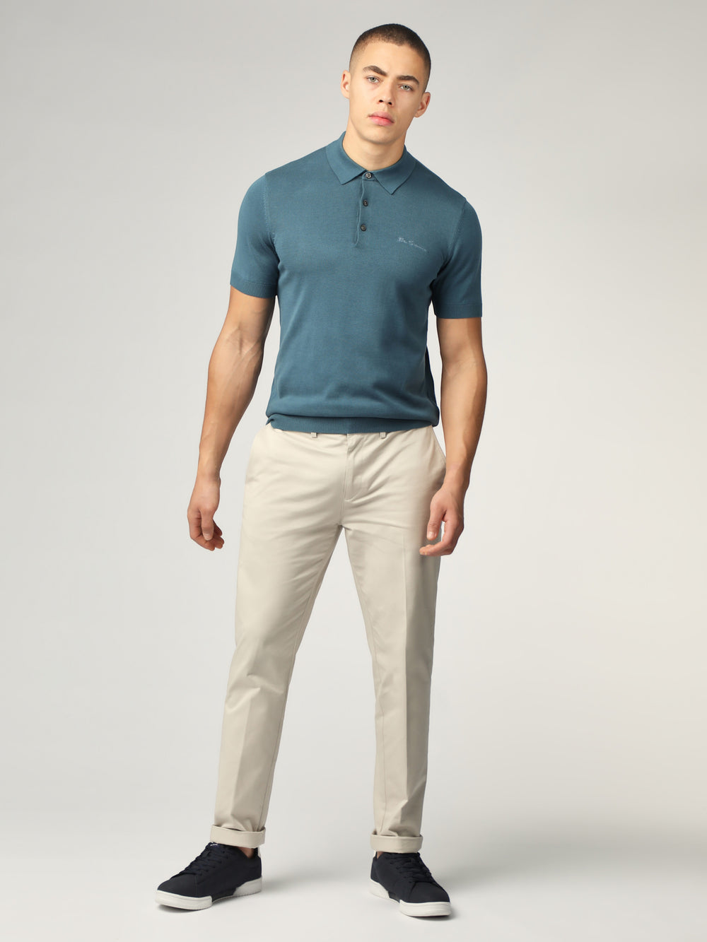 Knitwear Ben Sherman Signature Short Sleeve Polo Turquesa | QFAU10986