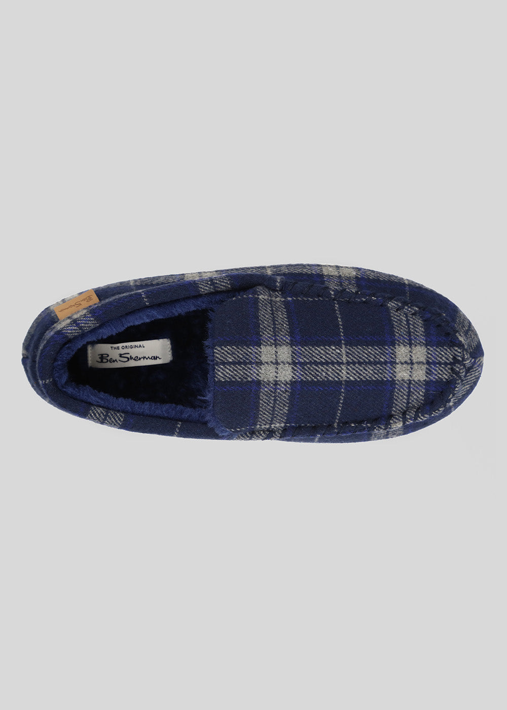 Slipper Ben Sherman Gritti Palace Check Moccasin Azul Marinho | HOUS81756