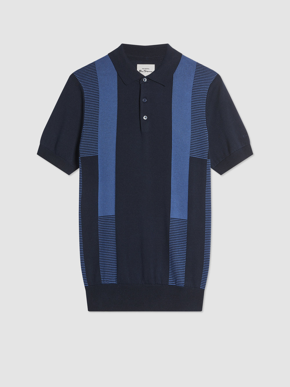 Suéteres Com Gola Polo Ben Sherman Intarsia Stripe Azul Marinho | MROS84135